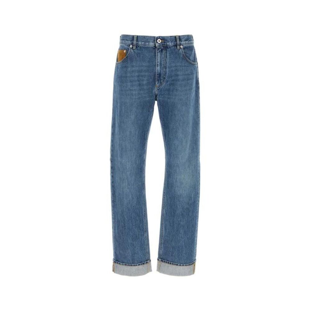 BOTTEGA VENETA Washed Cotton Denim Jeans Men BLUE Pants